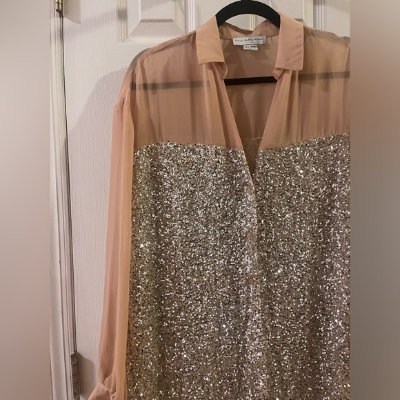 Free People Never Fully Dressed - Sequin Mix Shirt Dress - Picture 5 of 6